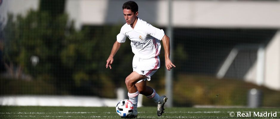 Arribas, en un partido del Castilla. Fuente: Real Madrid