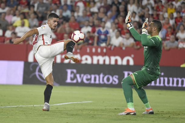 André Silva dispuso de una ocasión clara para anotar | FOTO: Sevilla