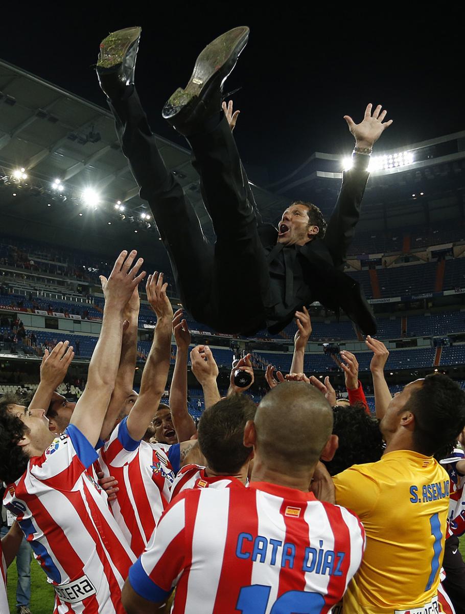 Simeone celebrando la Copa del Rey | Foto: Atlético de Madrid
