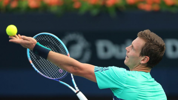 Tomas Berdych will be hoping to reach a third Dubai final on Saturday (Via SI Tennis)