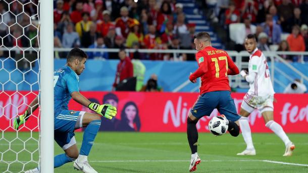 Iago Aspas scored a fine goal for Spain's equalizer | Source: Getty Images via FIFA.com