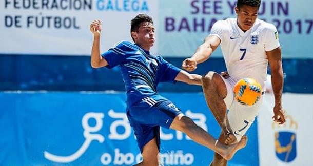 Partido entre Andorra e Inglaterra de fútbol playa | Foto: FAF