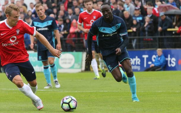 Albert Adomah was a constant danger down the right wing | Photo: Middlesbrough FC