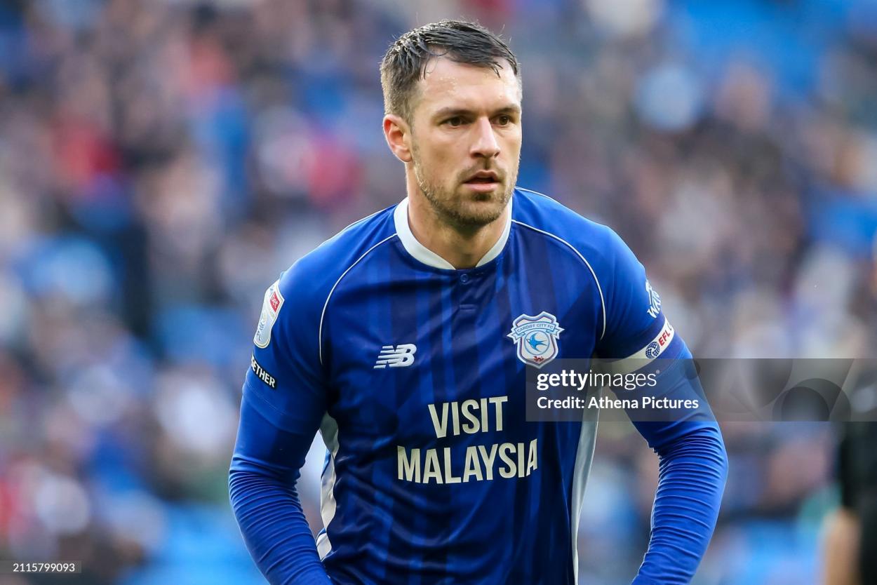 Ramsey in action for Cardiff last season - (Photo by Athena Pictures/Getty Images)