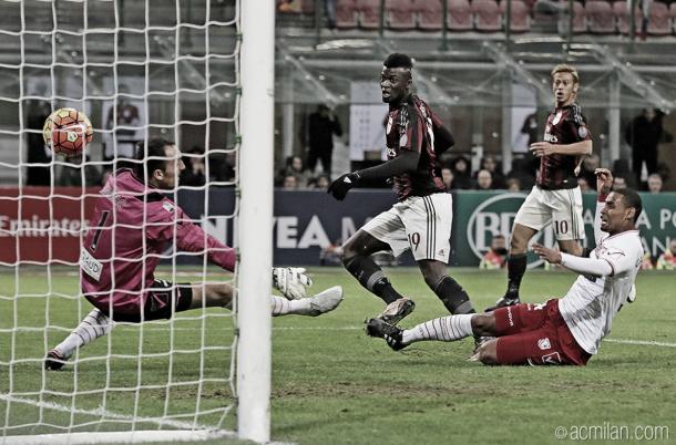Niang doubles the advantage for the Rossoneri | Image: acmilan.com