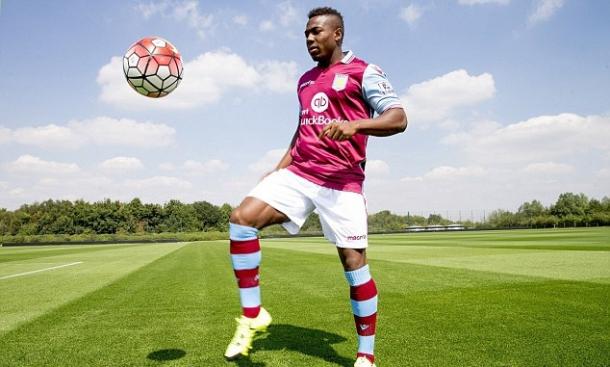 Adama Traore during his unveiling as Aston Villa | Photo: AVFC via Getty Images