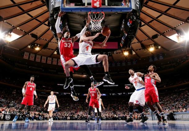 Afflalo soaring high to the rim. | Photo: Getty
