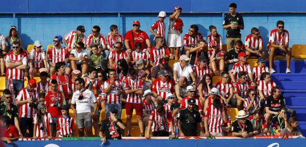 La Mareona acompañó a su equipo en Alcorcón // Imagen: La Liga