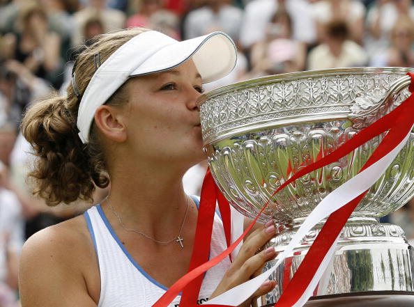 Agnieszka Radwanska With The Aegon Internation Trophy In 2008. Photo: Ian Kington/Getty Images