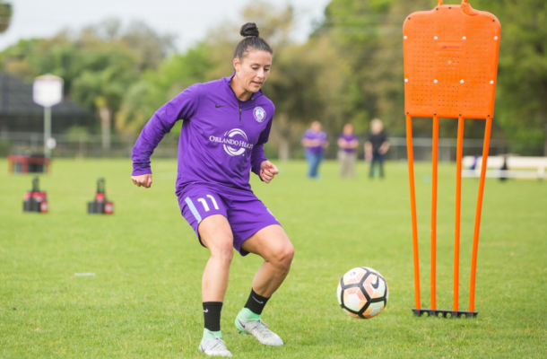 Ali Krieger training/ Photo: Orlando Pride's twitter @ORLPride