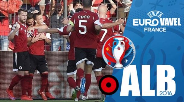 Equipo de la Selección de Albania, entrenada por Gianni de Biasi, que jugó la primera fase de la Eurocopa 2016, en Francia. Fuente: VAVEL