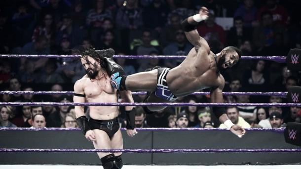 Alexander rocked Neville. Photo- WWE.com