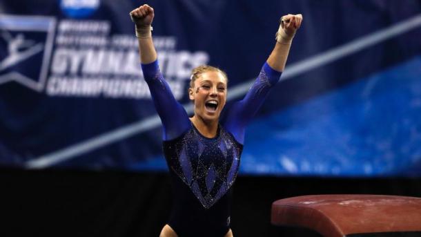 Alex McMurtry won the all-around title and is a big reason Florida is among the favorites to win the national championship/Photo: Jeff Roberson/Associated Press