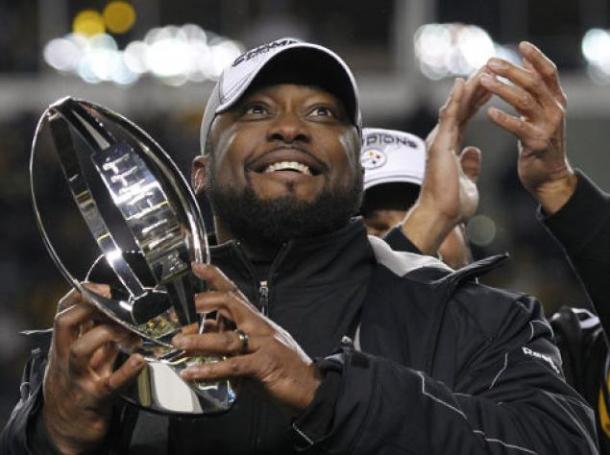 Tomlin celebrates winning the Super Bowl in 2007 | Source: theshadowleague.com