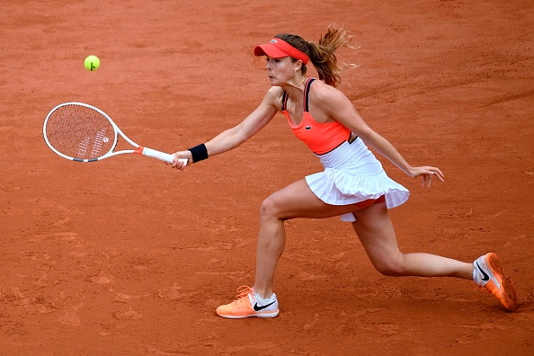 The Frenchwoman's drop shots and backhands were on point today (Photo by Francois Xavier Marit / Getty)