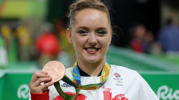 Great Britain's Amy Tinkler won an unexpected bronze in the women's floor final. | Photo: AP