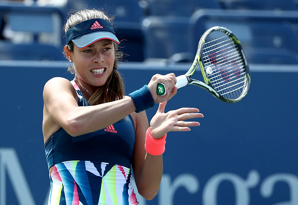 Ivanovic struggles in her first round match (Photo by Elsa / Getty Images)
