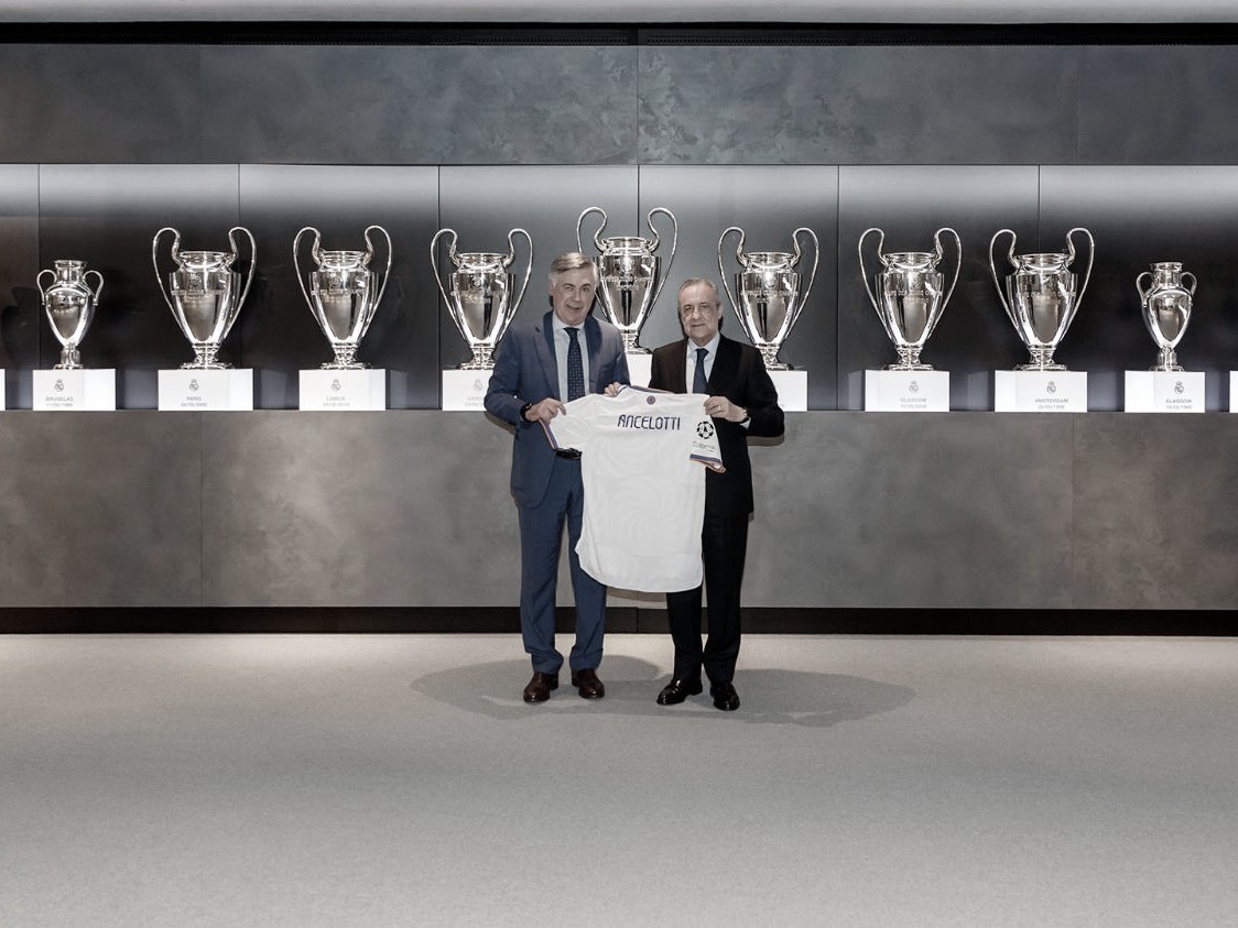 Carlo Ancelotti junto al presidente del Madrid, Florentino Pérez | Foto: Real Madrid