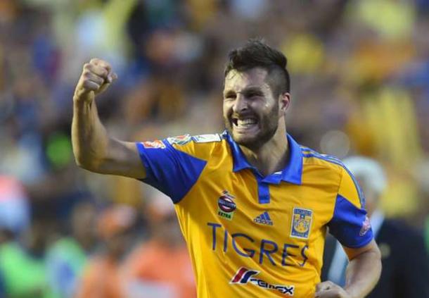 Tigres striker André-Pierre Gignac scored the tying goal against Real Salt Lake to eliminate them from the CCL. Photo provided by AFP.