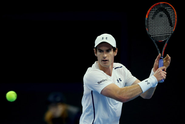 Murray in action during the semi-final (Photo by Emmanuel Wong/Getty Images)