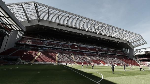 Grada de Anfield. Foto: Premier League.