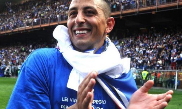 Palombo celebrando el ascenso en 2012 a la Serie A