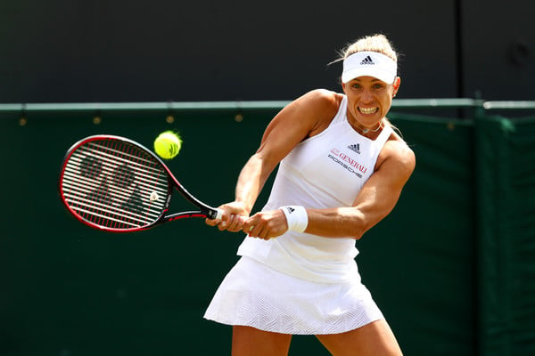 Kerber is finding her feet on the lawns at Wimbledon once again (Photo by Michael Steele / Getty)