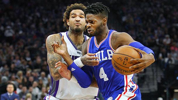Nerlens Noel in azione con i 76ers. Fonte: CSN Philly