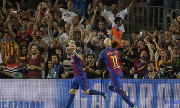 Messi e Neymar hanno confenzionato il gol dell'1-0 | For the win