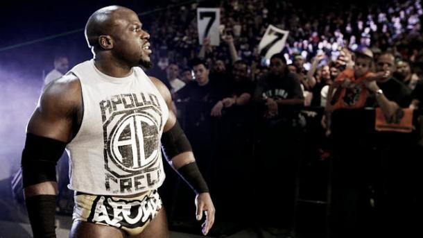 Apollo Crews during one of WWE's events (image: dailyddt.com)