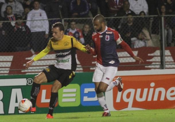Paraná venceu o Criciúma na rodada passada, com gol de falta de João Pedro. (Foto: Divulgação/Paraná Clube)