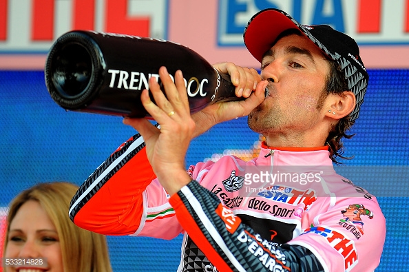 Arroyo fue líder del Giro en 2010 durante cinco días | Foto: Tim de Waele