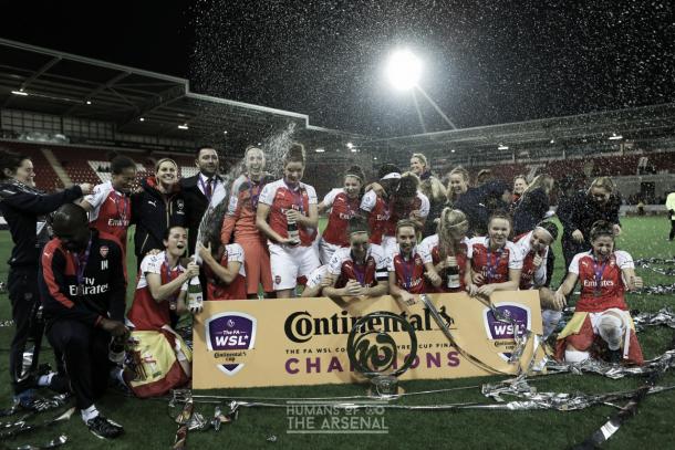 Arsenal are the current holders of the English League Cup. (Photo: FAWSL)