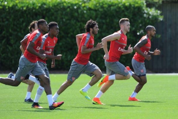 The Arsenal players have been putting in the yards in pre-season | Photo: Arsenal.