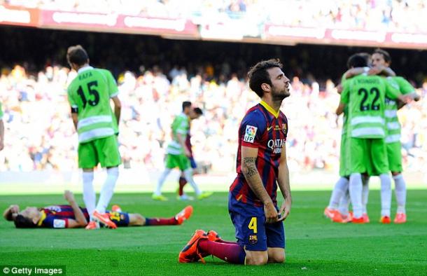 El Barça se dejó media liga ante el Getafe. Foto: Getty Images
