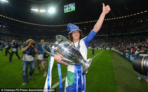 David Luiz celebrating Chelsea's 2012 Champions League victory | Photo: Chelsea FC/Press Association Images