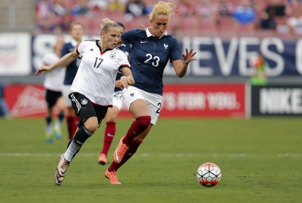 Germany and France did not score a lot goals but the battle to control the possesion was fierce. Photo provided by Mike Carlson-Associated Press.  