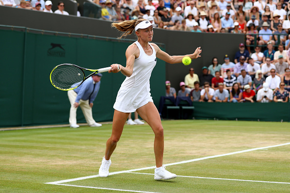Sasnovich despede-se de Wimbledon com mais  uma dura derrota frente a Jelena Ostapenko (Foto:  Michael Steele/Getty Images)