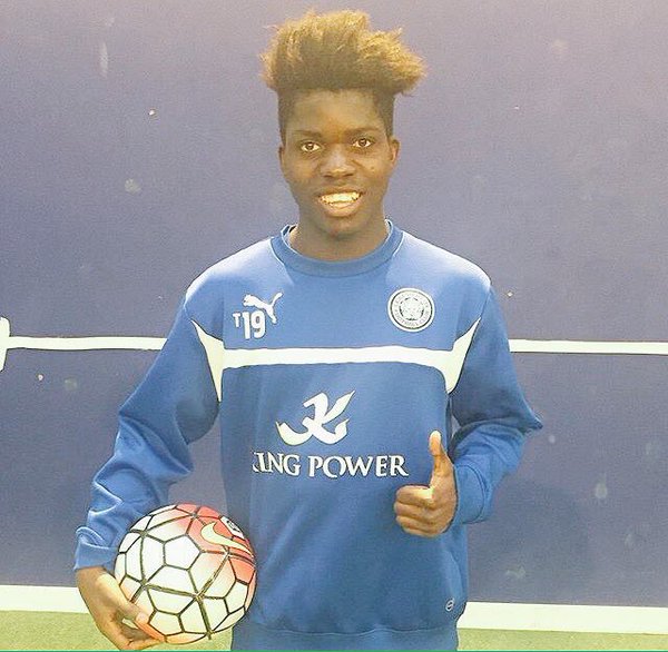 17-year-old winger Serge Atakayi pictured during his recent trial with Leicester City. | Photo: Serge Atakayi.