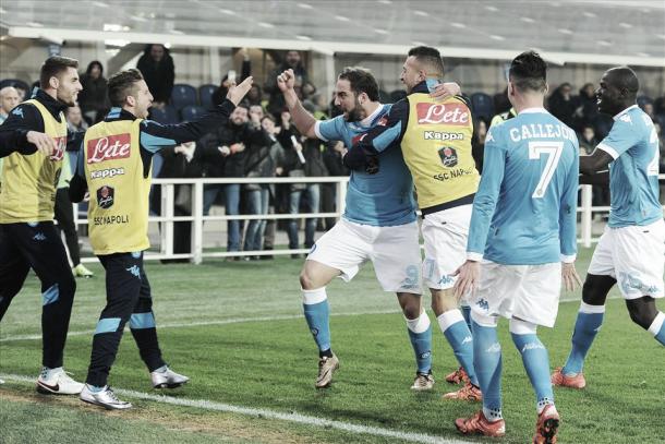 Gonzalo Higuain, doppietta per lui all'andata - Photo Getty Image