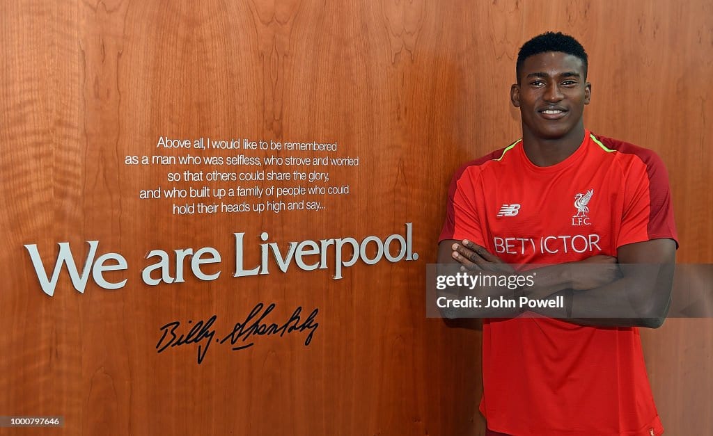 Taiwo Awoniyi after signing a contract extension with Liverpool (photo by John Powell/Liverpool FC via Getty Images)