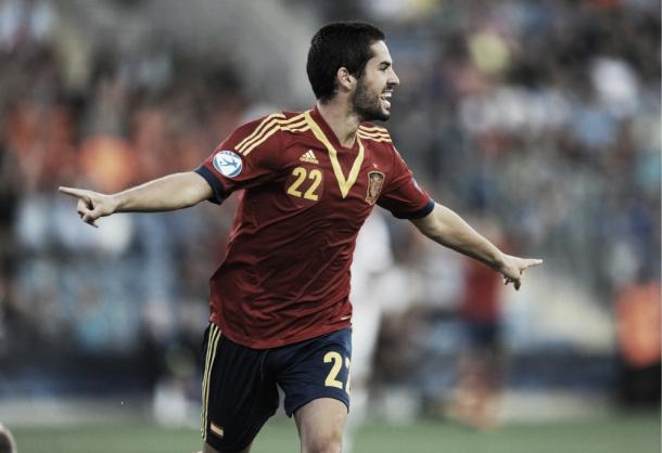 Isco celebrando un gol con España | Foto: UEFA