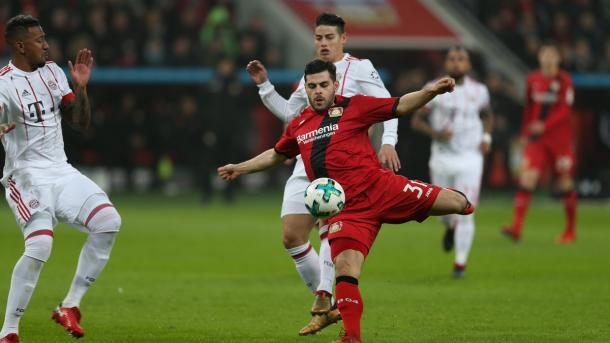 Kevin Volland está en muy buena forma tras su triplete de la jornada pasada | Foto: @bayer04_es