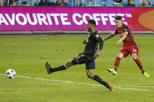 Jay Chapman added the third goal for Toronto | Source: Chris Young-The Canadian Press