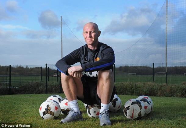 Nicky Butt was all smiles after rejoining the club back in 2012. | Image credit: Howard Walker - Daily Mail