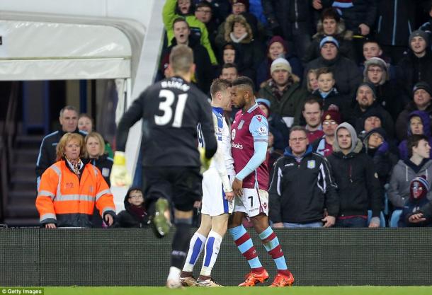 Vardy and Bacuna get a little too close for comfort towards the end (photo: Getty Images)