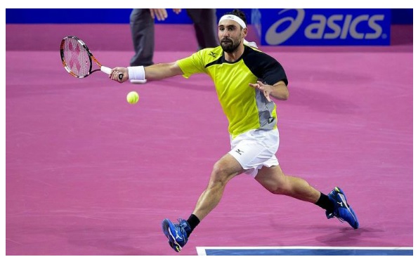 Marcos Baghdatis during first round play (Photo: Open Sud de France Official Site)