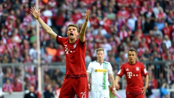 Thomas Muller lashes out during Bayern's frustrating draw | Photo: Getty Images