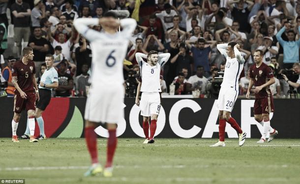 Another opening disappointment for the Three Lions l Photo: DailyMail.co.uk