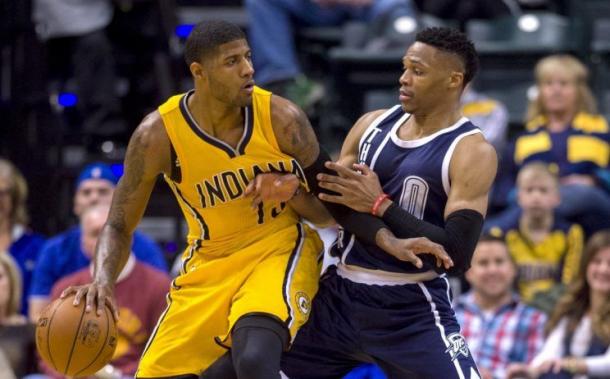 Paul George se unirá a Russell Westbrook en la próxima temporada. | Fotografía: AP